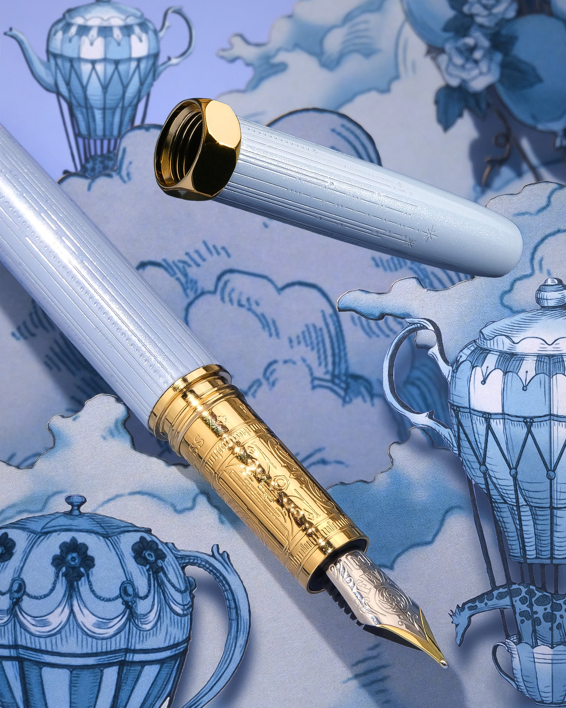 The Bijou Fountain Pen - Forget Me Not