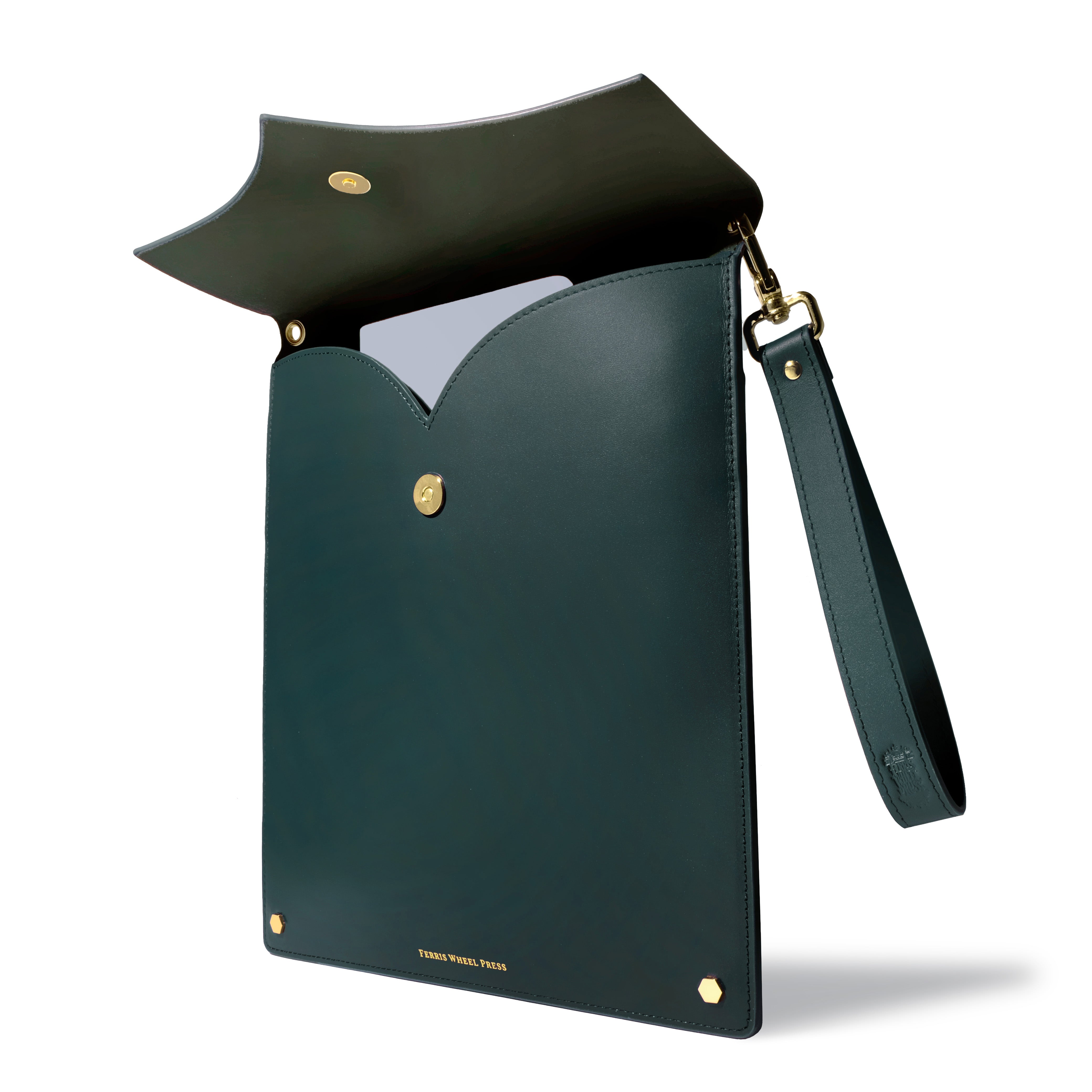 Leather Stationery Collection - The Pendant Folio A5 / Deep Teal